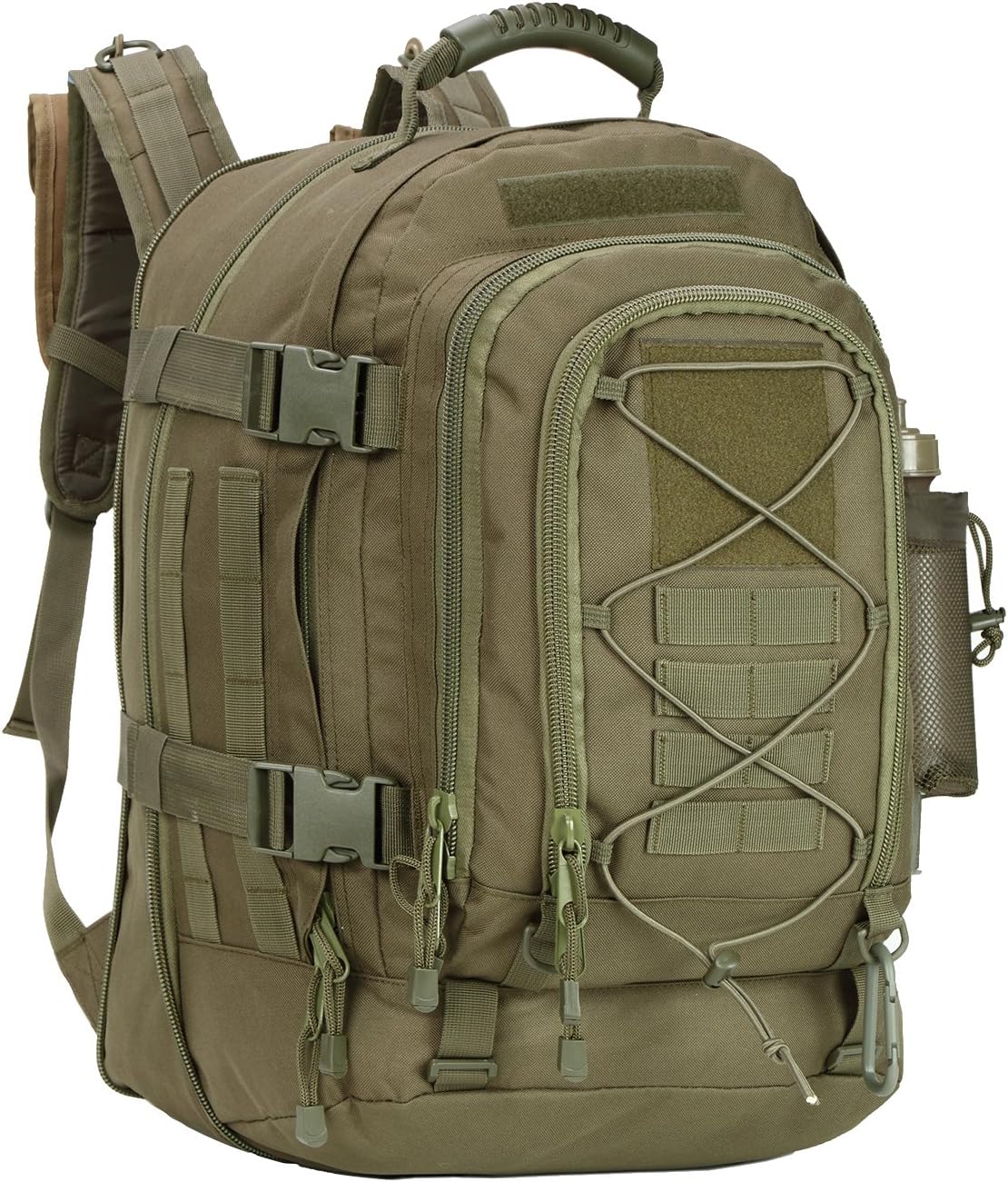 Großer taktischer Rucksack für Herren, Militärrucksack mit System für Reisen, Arbeit, Camping, Jagen, Wandern und Sport, grün 
